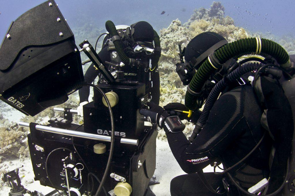 Doug Anderson and Hugh Miller dive with Biomarine Mk 155 Rebreathers and Gates 3D housing for BBC’s Enchanted Kingdom, Red Sea  BBC Netflix Apple TV Wildlife Filming Filmmaking Underwater Natural History Ocean Cinematography Gates  Housings Nauticam REvo Rebreathers SCUBA