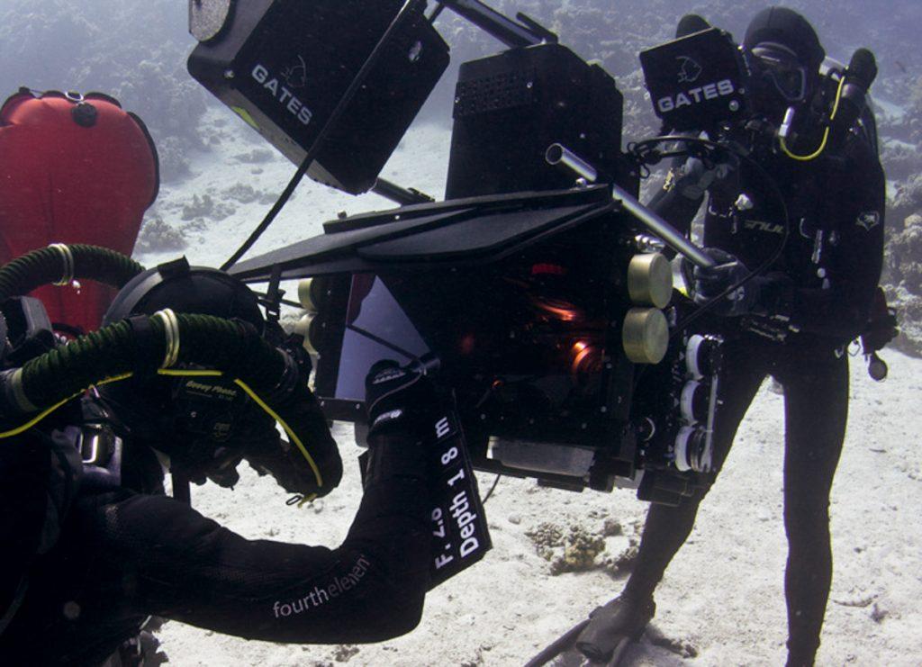 Doug Anderson and Hugh Miller filming with Gates 3D housing for BBC’s Enchanted Kingdom, Red Sea  BBC Netflix Apple TV Wildlife Filming Filmmaking Underwater Natural History Ocean Cinematography Gates  Housings Nauticam REvo Rebreathers SCUBA