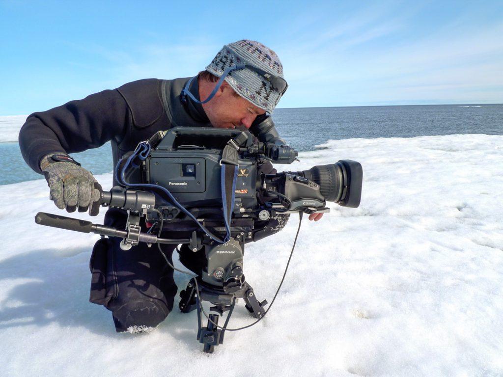 Doug Anderson filming Bowhead Whales in Arctic  BBC Netflix Apple TV Wildlife Filming Filmmaking Underwater Natural History Ocean Cinematography Gates  Housings Nauticam REvo Rebreathers SCUBA