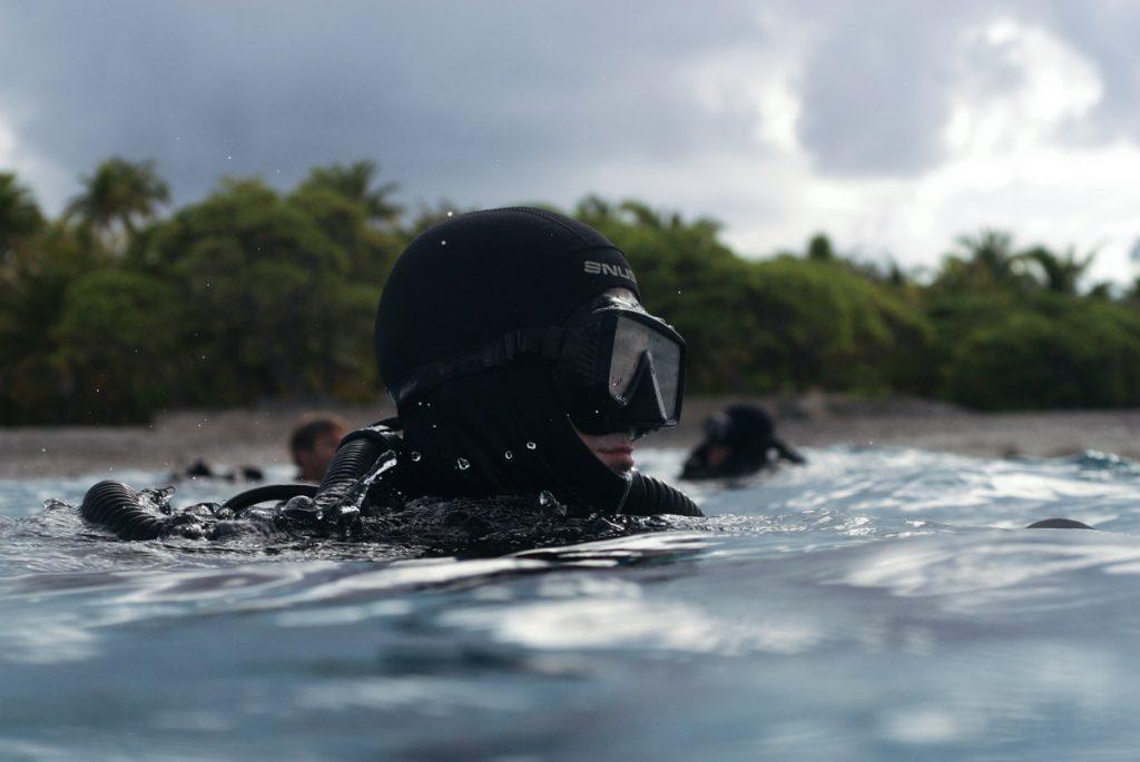 Doug Anderson filming underwater wildlife in French Polynesia with Biomarine MK 155 Rebreather and Necton Housing  BBC Netflix Apple TV Wildlife Filming Filmmaking Underwater Natural History Ocean Cinematography Gates  Housings Nauticam REvo Rebreathers SCUBA